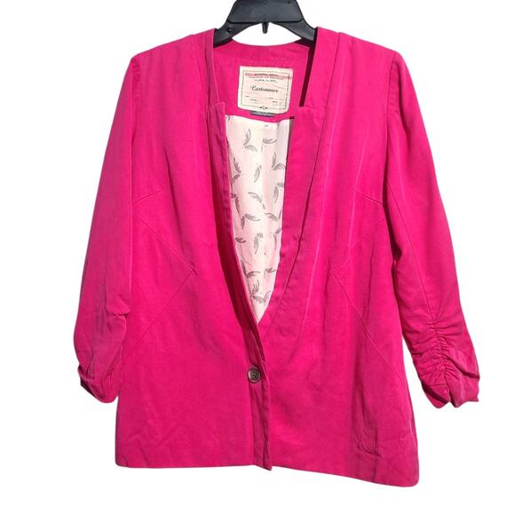 Anthropologie Cartonnier Pink One Button Blazer Size 6 - Picture 1 of 5